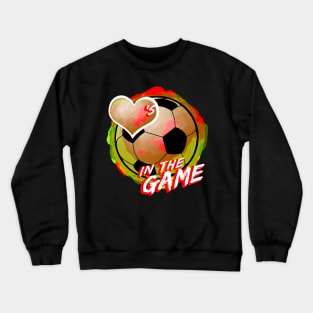 Soccer - Hearts In The Game - Dirty Orange Crewneck Sweatshirt